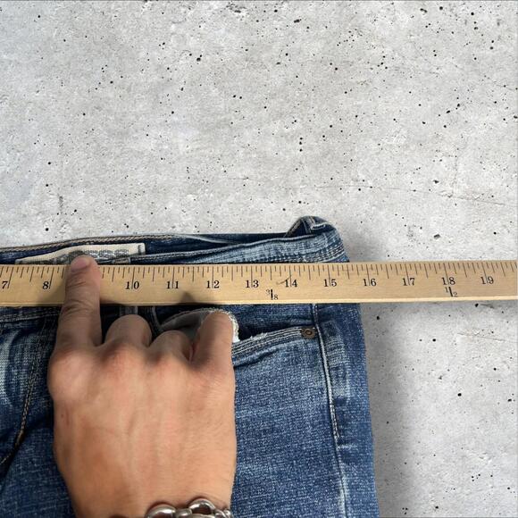 Express Precision Fit Low‎ Rise Boot Cut Stretch Denim Jeans woman’s Size L - Picture 5 of 6